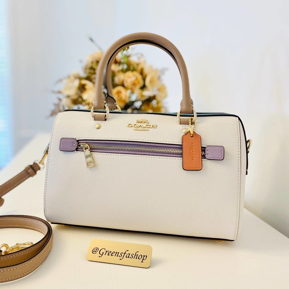 Coach Purse & wallet Rowan Satchel In Colorblock - Picture 2 of 11